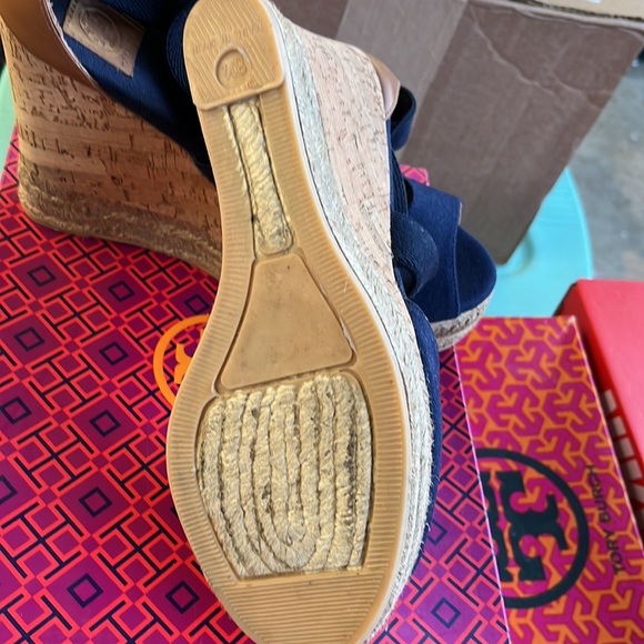 Tory Burch Pee-Toe Wedge Sandals - Picture 4 of 4